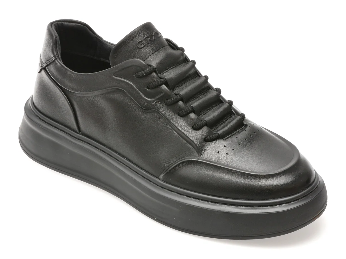 Pantofi Sport Gryxx Negri 5618 Din Piele Naturala