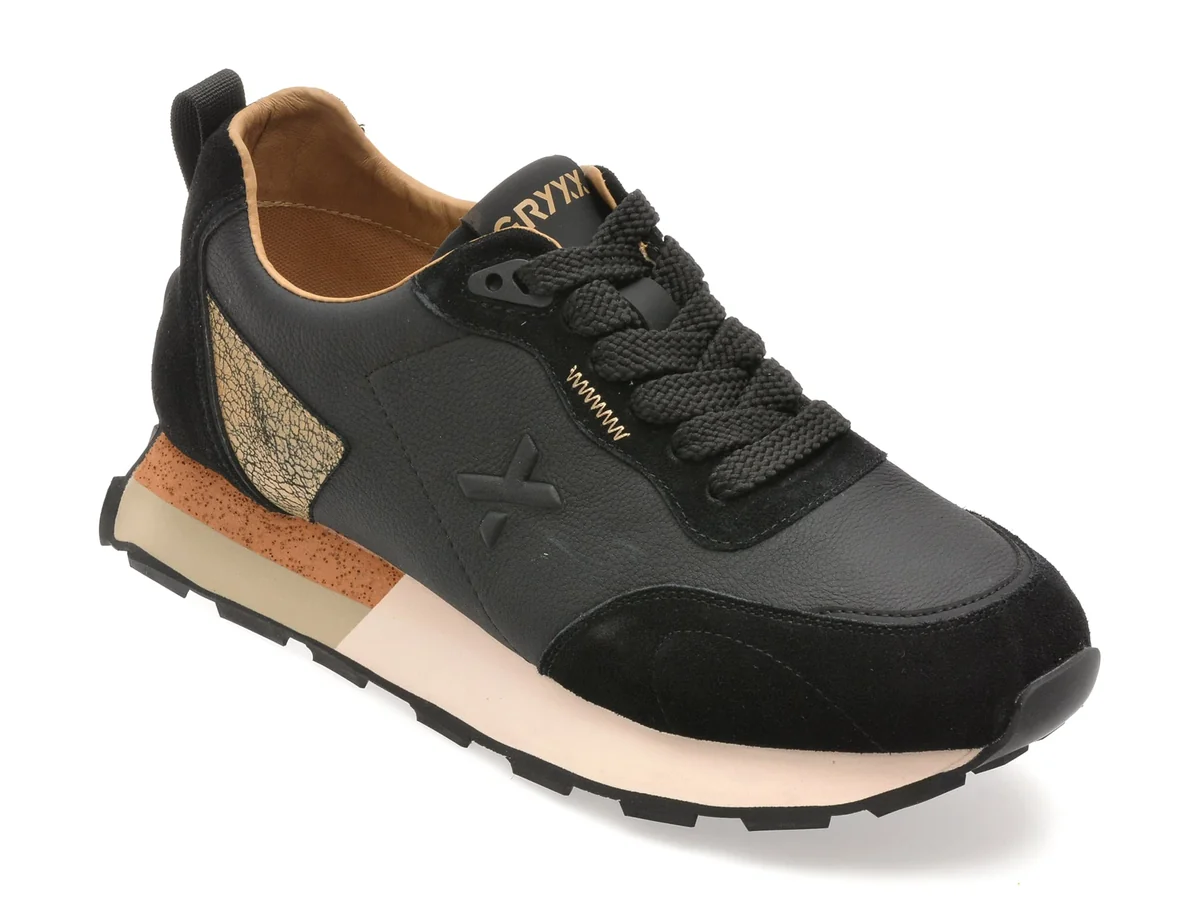Pantofi Sport Gryxx Negri, 110169, Din Piele Naturala
