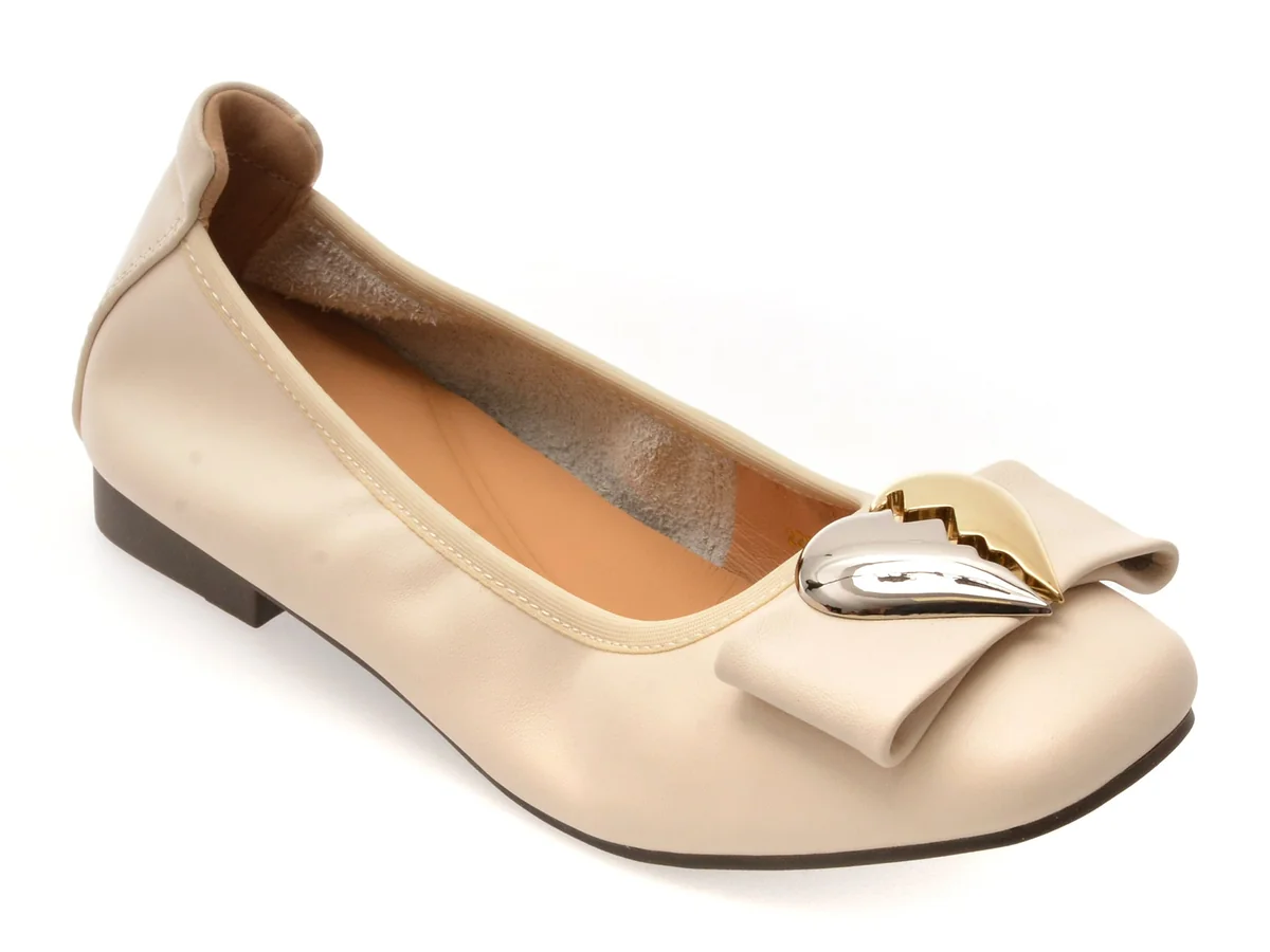 Balerini Epica Albi, 22838, Din Piele Naturala