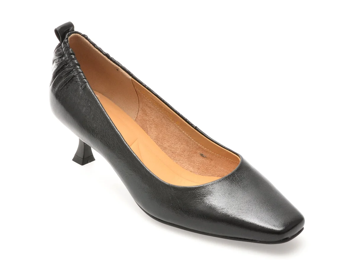 Pantofi Eleganti Epica Negri, 4F3897, Din Piele Naturala