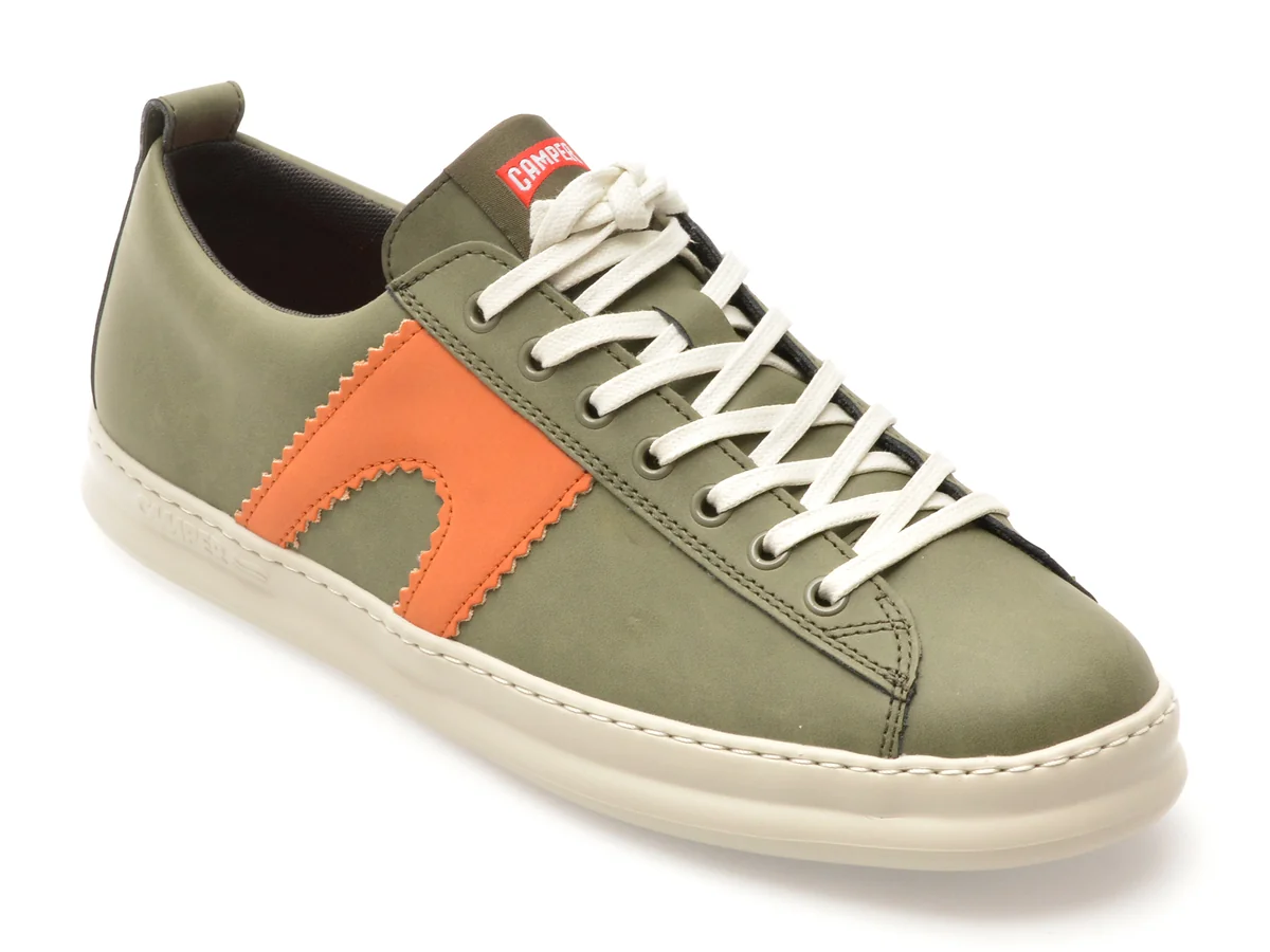 Pantofi Sport Camper Verzi, Runner, Din Piele Naturală