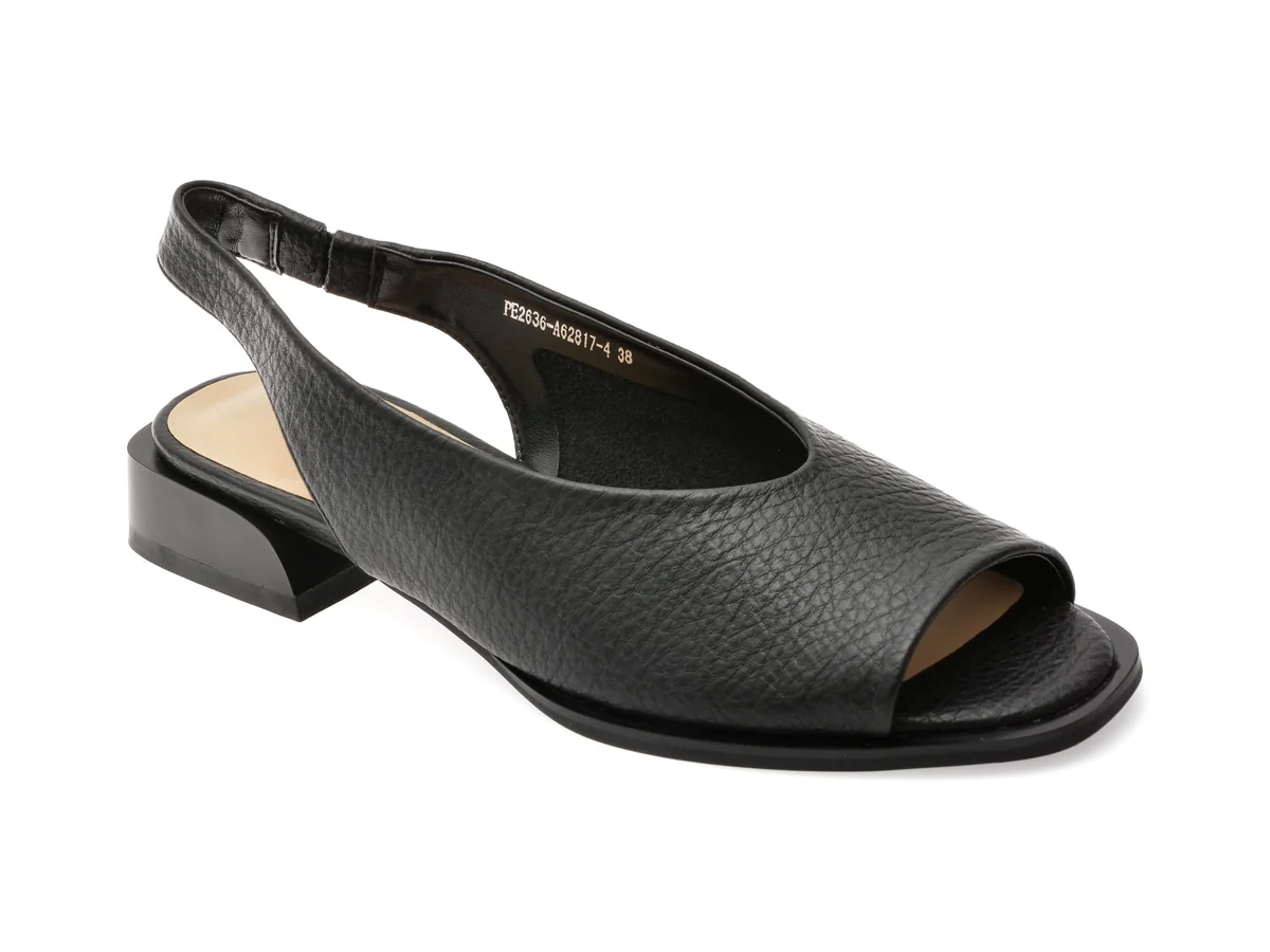 Sandale Flavia Passini Negre, 2636, Din Piele Naturala