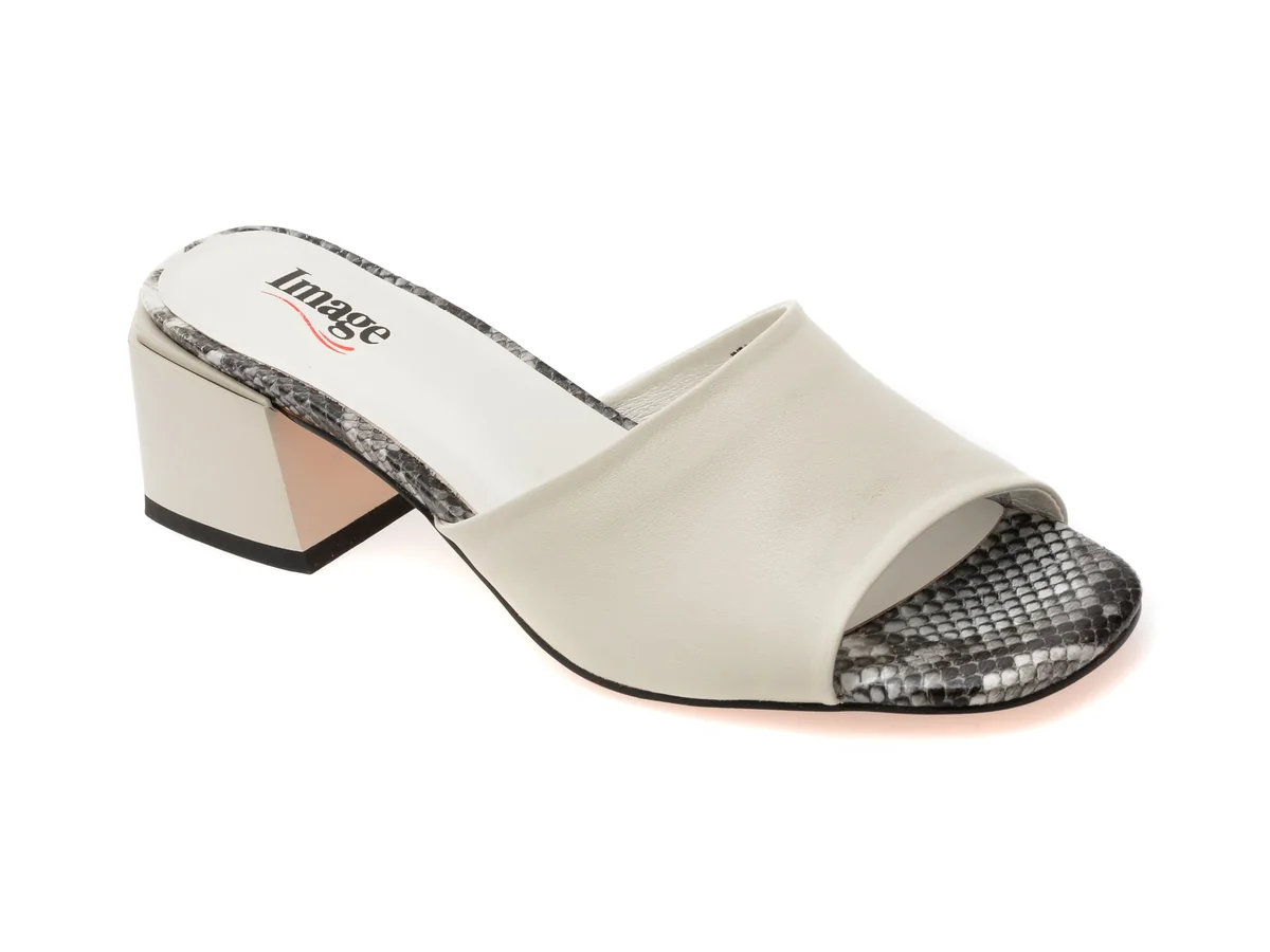 Papuci Image Albi, 2473, Din Piele Naturala