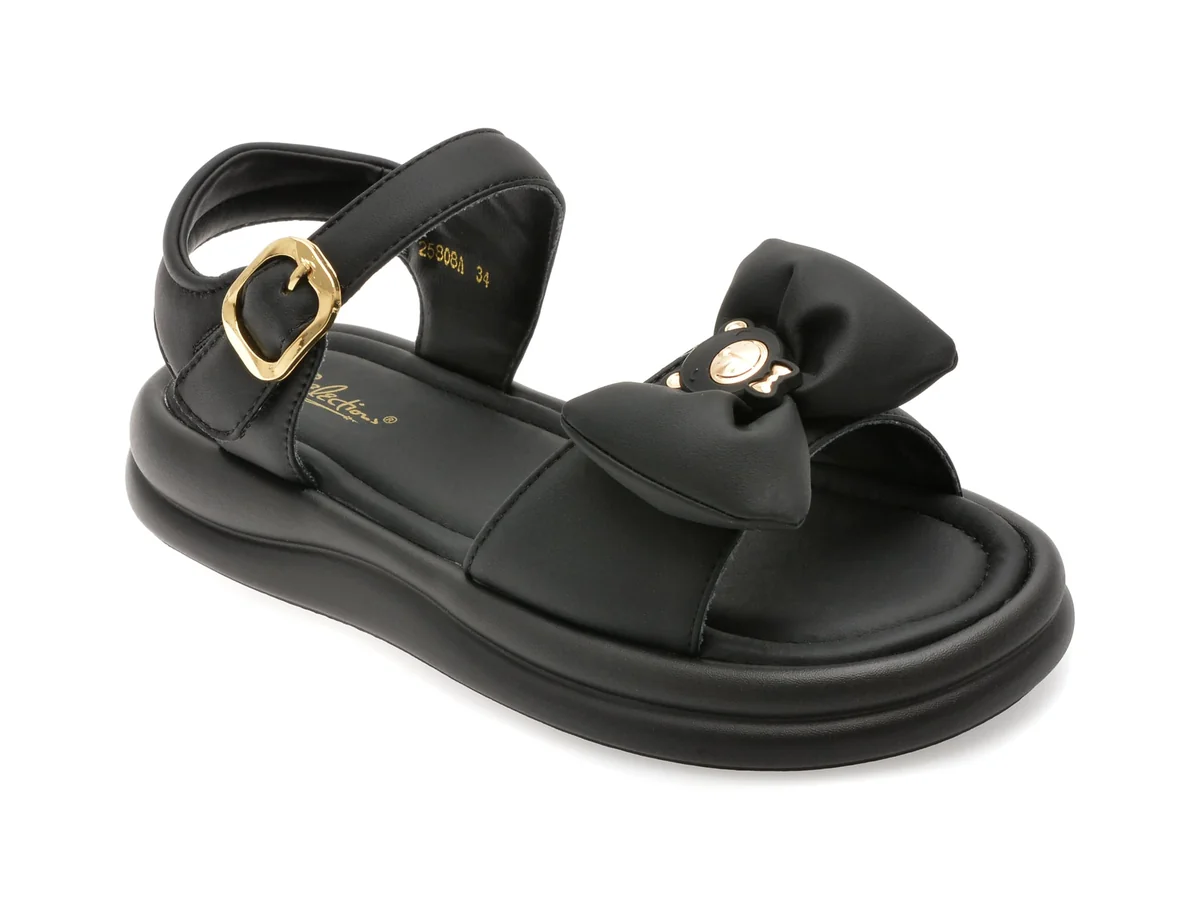 Sandale Selection Kids Negre 25808 Din Piele Ecologica