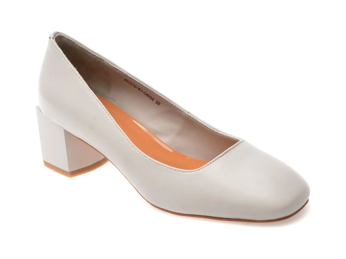 Pantofi Epica Gri, 2212, Din Piele Naturala