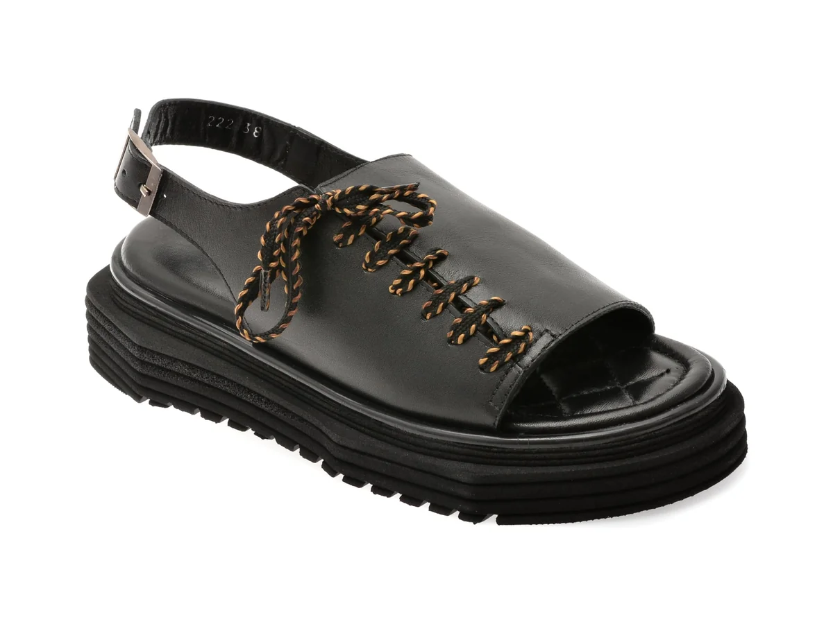 Sandale Gryxx Negre 654222 Din Piele Naturală