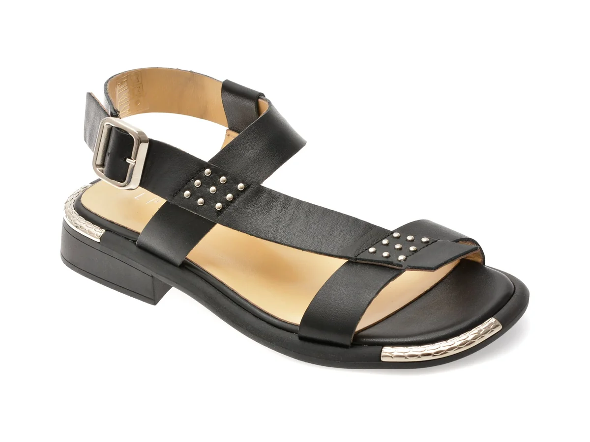 Sandale Epica Negre, 168151, Din Piele Naturala