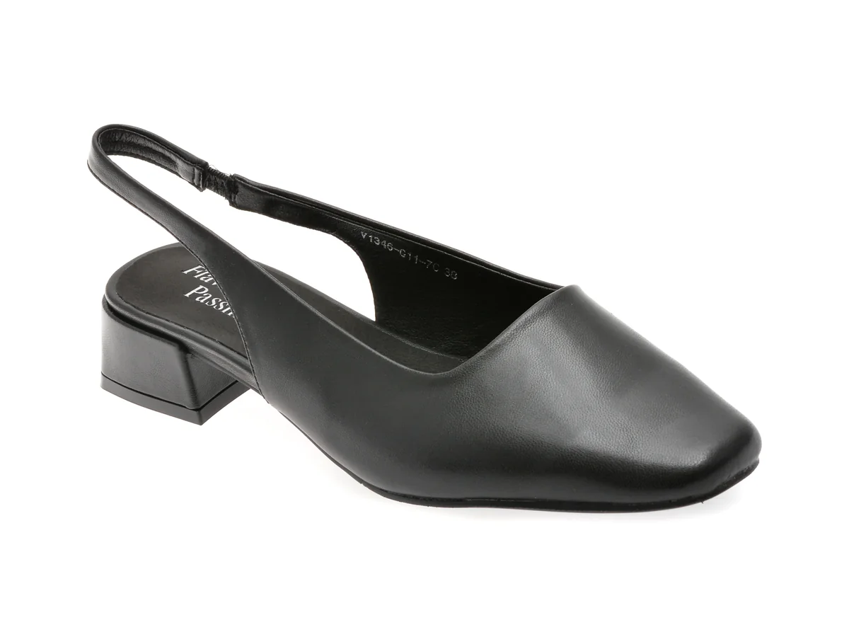 Pantofi Flavia Passini Negri, 1346G11, Din Piele Naturala