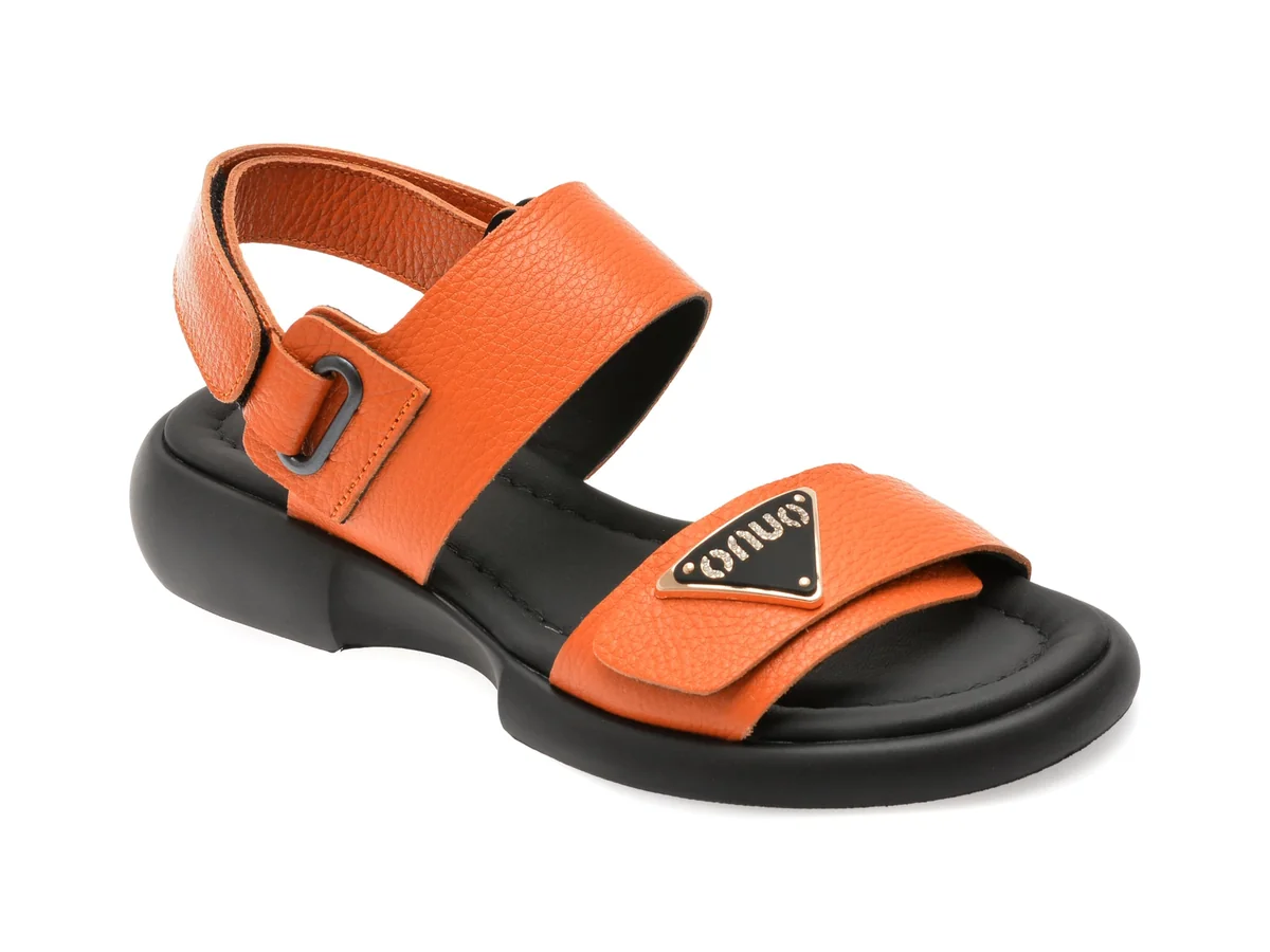 Sandale Gryxx Portocalii, 734017, Din Piele Naturala