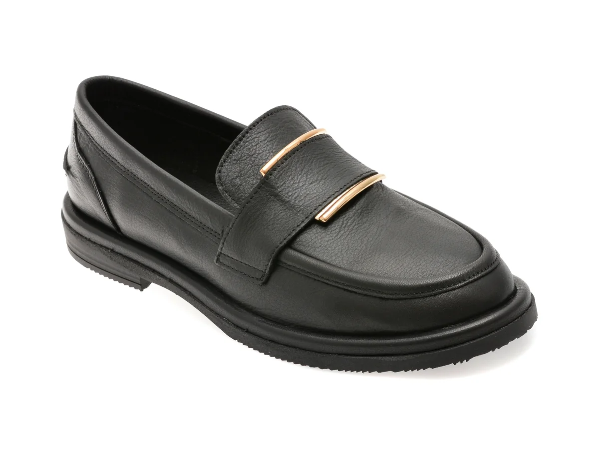 Mocasini Image Negri, 3774024, Din Piele Naturala