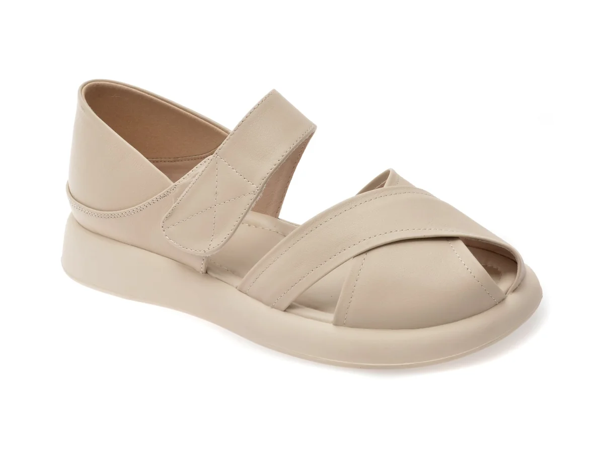 Pantofi Gryxx Bej, 1098C22, Din Piele Naturală