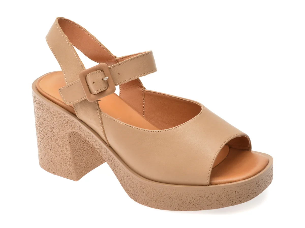 Sandale Gryxx Nude, V989D12, Din Piele Naturala