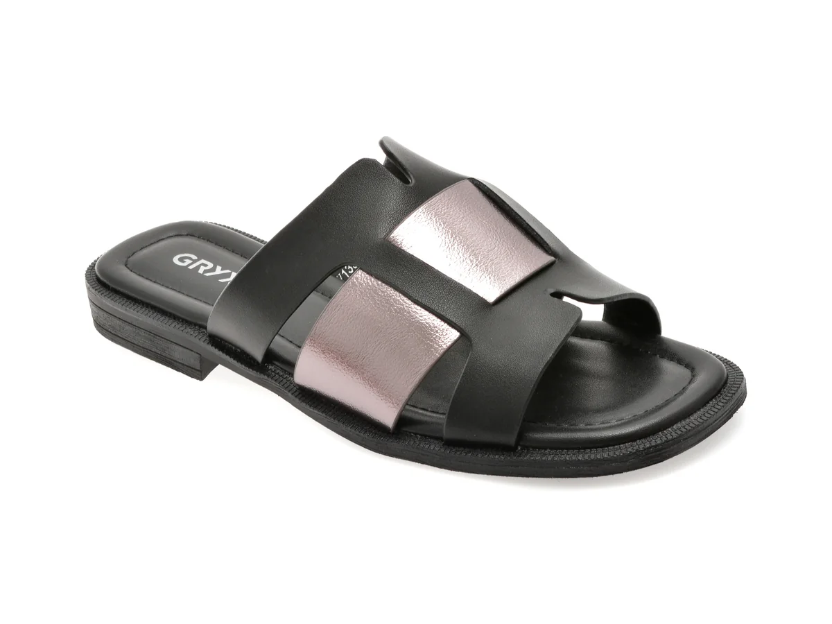 Papuci Gryxx Negri 1352G17 Din Piele Naturală