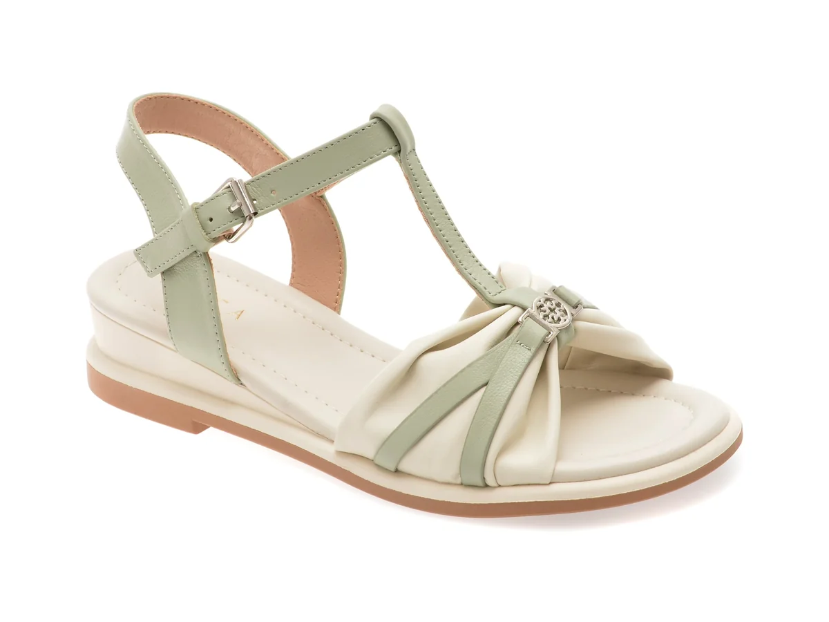 Sandale Epica Verzi, 1367D13, Din Piele Naturala