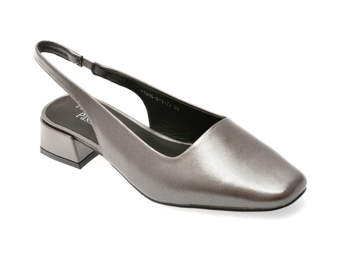 Pantofi Flavia Passini Gri 1346G11 Din Piele Naturala