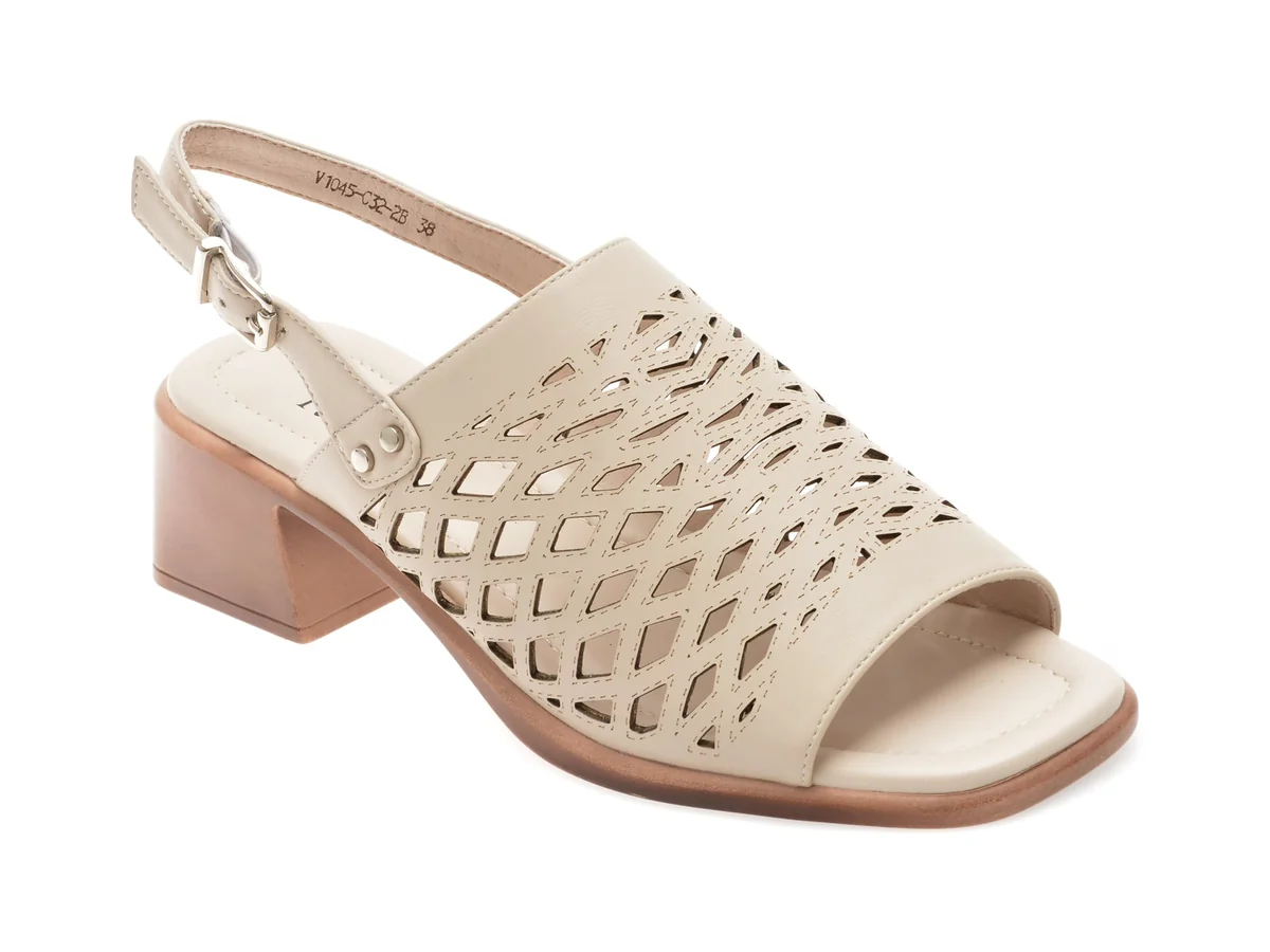 Sandale Flavia Passini Bej 1045C32 Din Piele Naturala