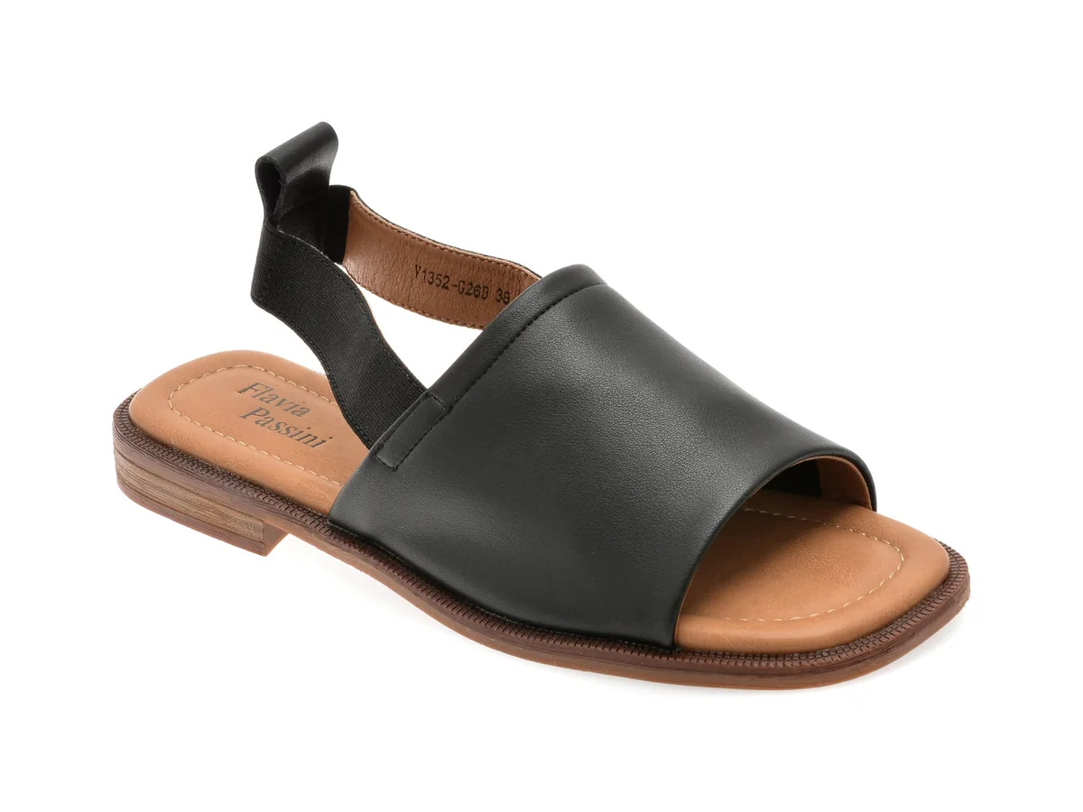 Sandale Flavia Passini Negre, 1352G26, Din Piele Naturala