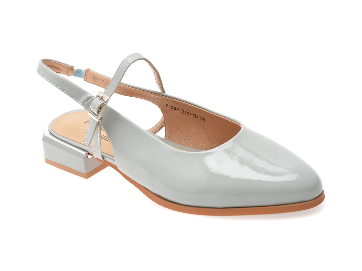 Pantofi Flavia Passini Albastri, 1297H13, Din Piele Naturala Lacuita