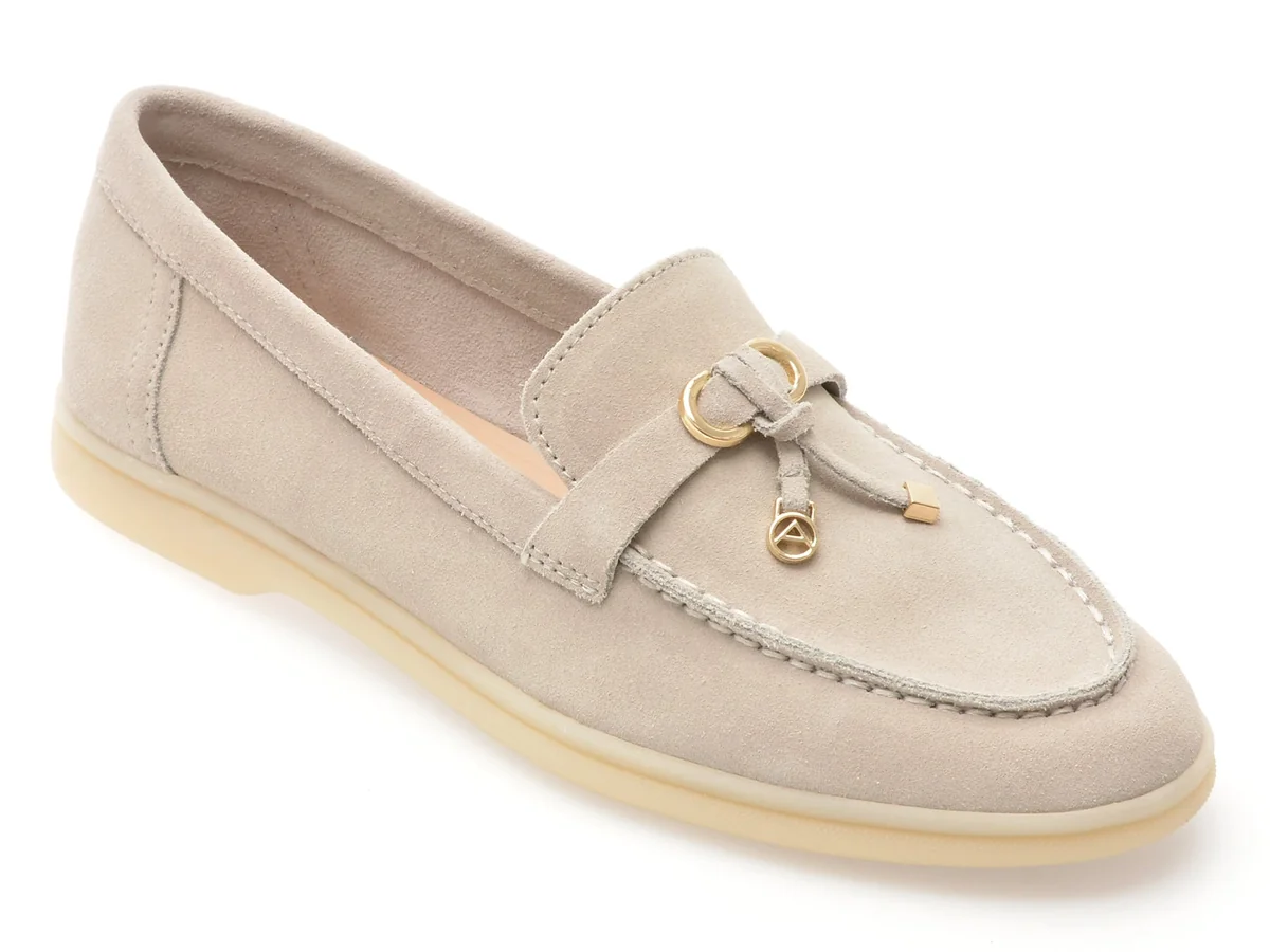 Mocasini Aldo Gri, Creras-In 020, Din Piele Intoarsa