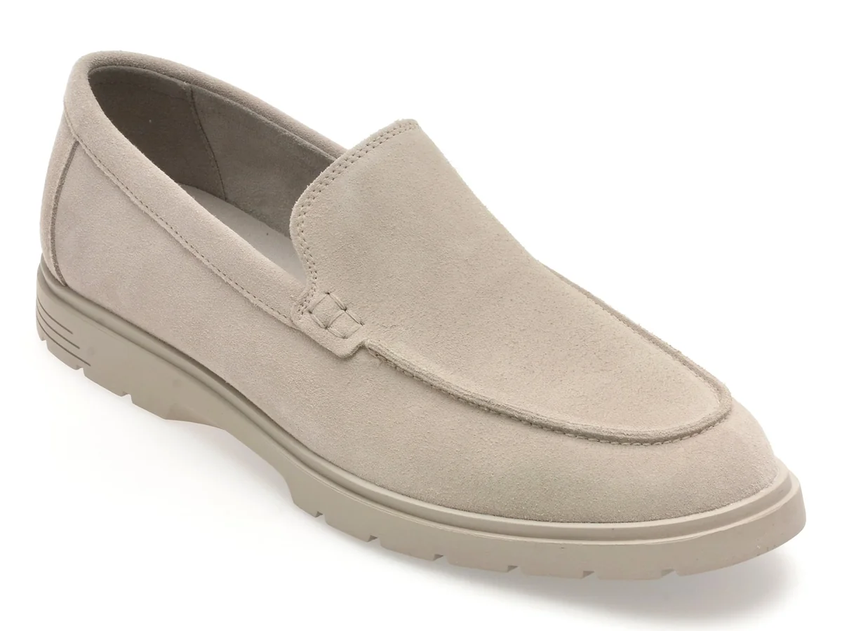 Mocasini Aldo Gri, Seatide 050, Din Piele Intoarsa