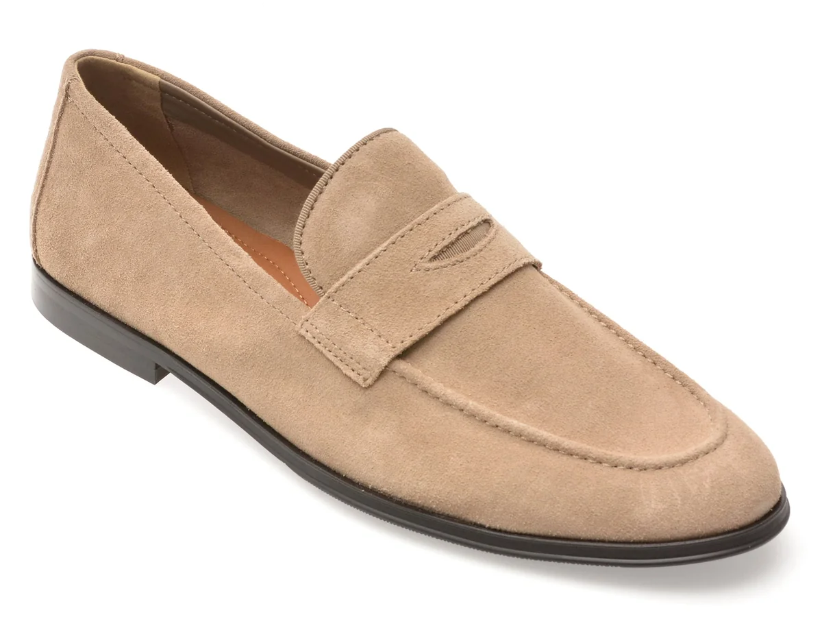 Mocasini Eleganți Aldo Gri, Journey 271, Din Piele Întoarsă