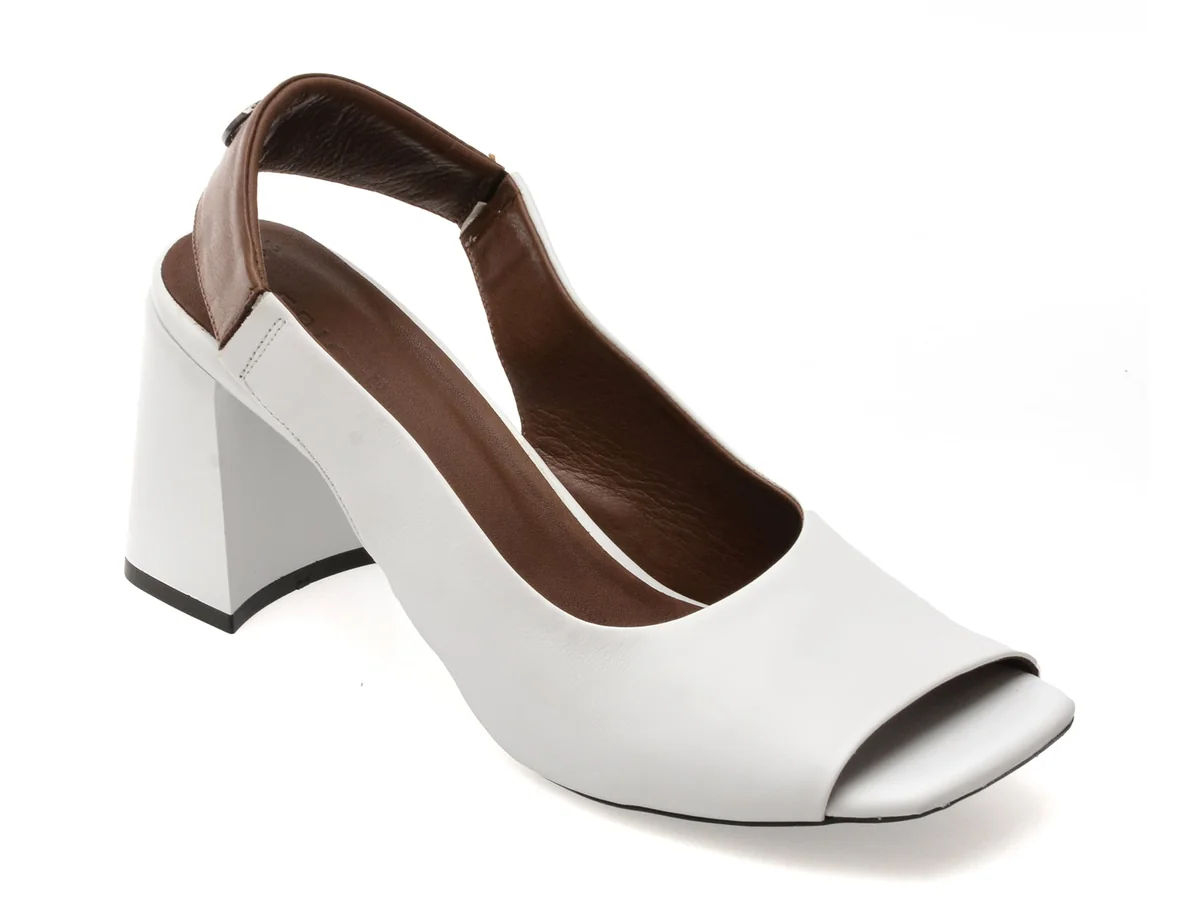 Sandale Epica Albe 532258 Din Piele Naturala