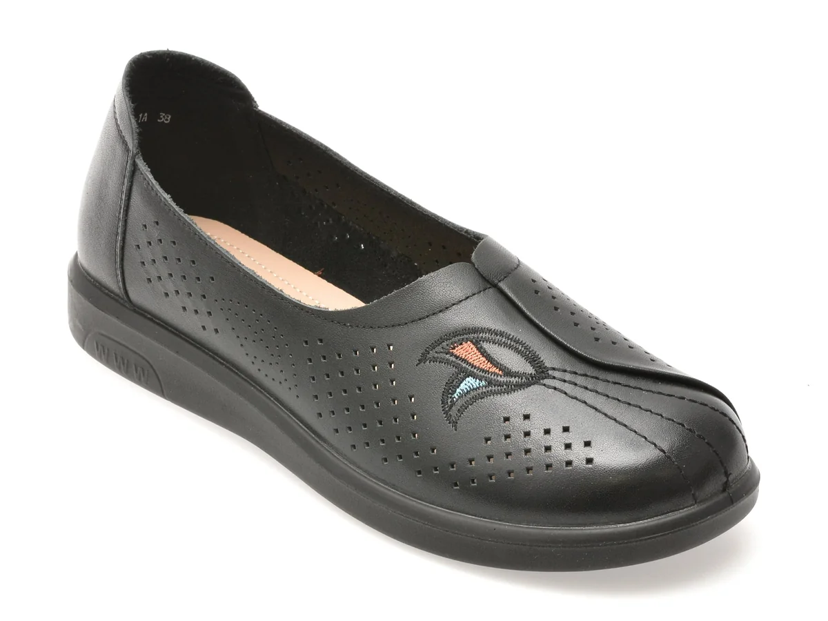 Pantofi Flavia Passini Negri 2830 Din Piele Naturala