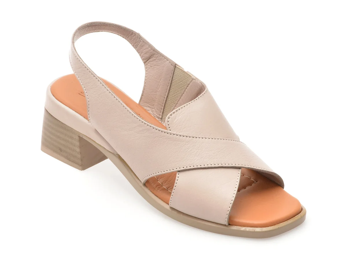 Sandale Image Gri, 12120, Din Piele Naturala