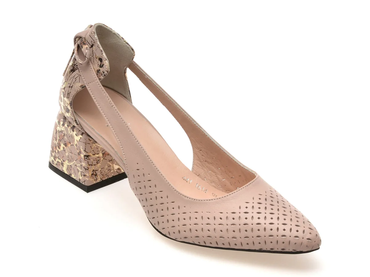 Pantofi Flavia Passini Gri, 4411614, Din Piele Naturala