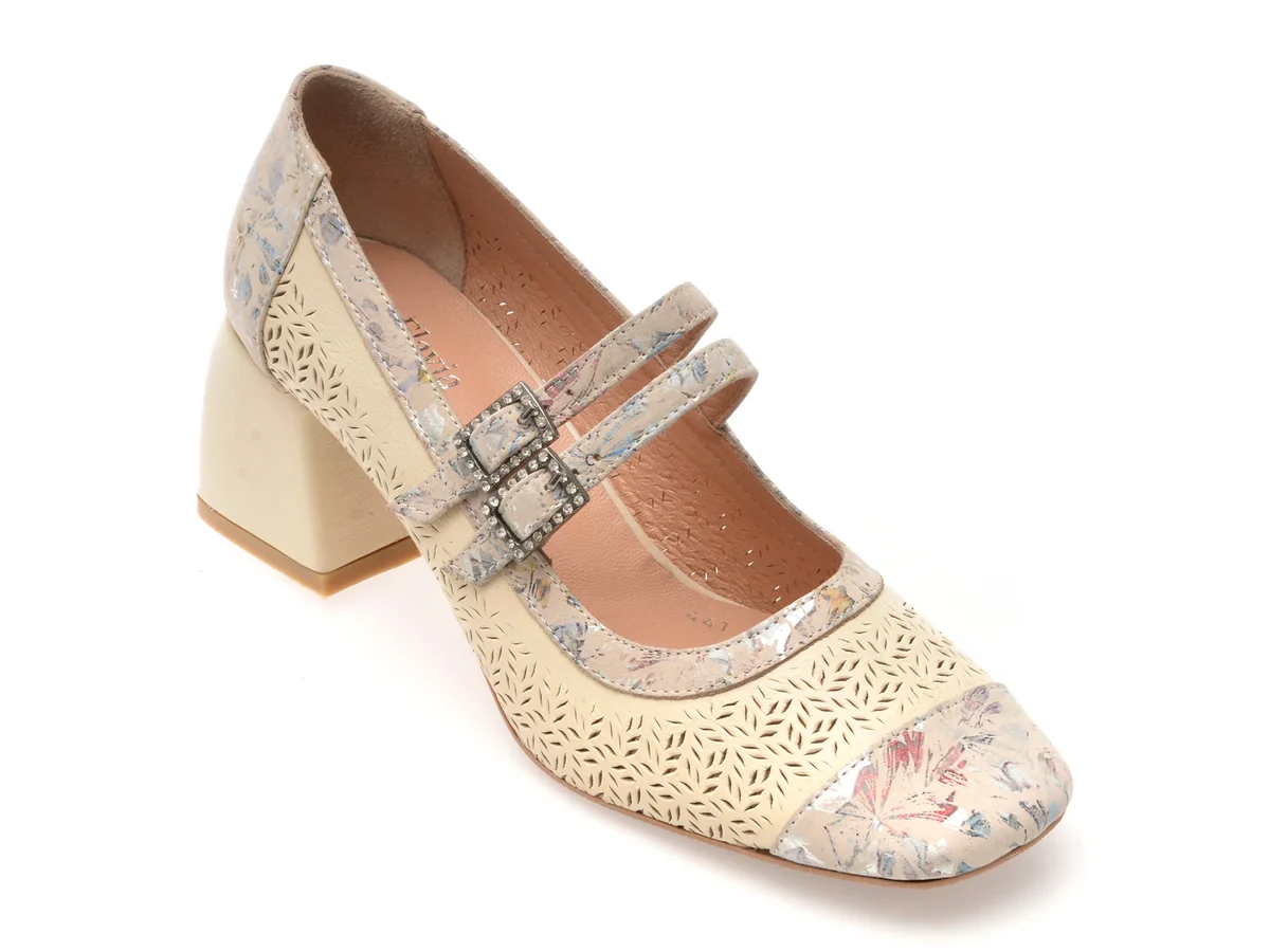 Pantofi Flavia Passini Bej, 4411658, Din Piele Naturala