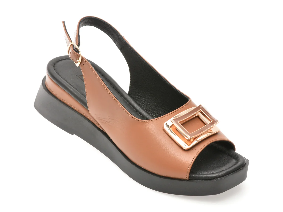 Sandale Image Maro, 617K272, Din Piele Naturala