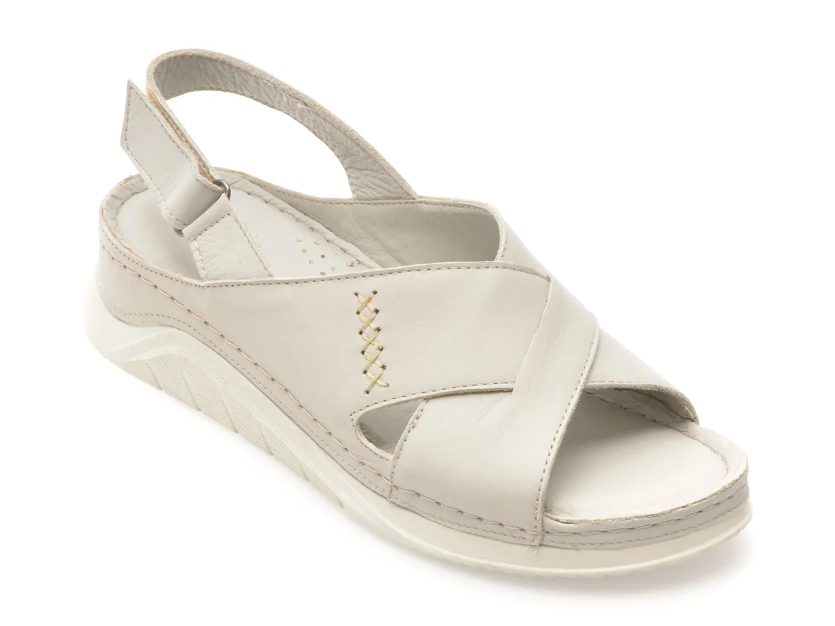 Sandale Flavia Passini Gri, 1481, Din Piele Naturala