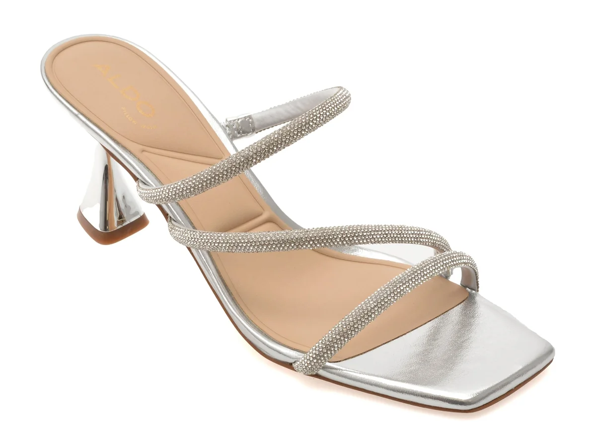 Papuci Aldo Argintii, Jewella 040, Din Material Textil