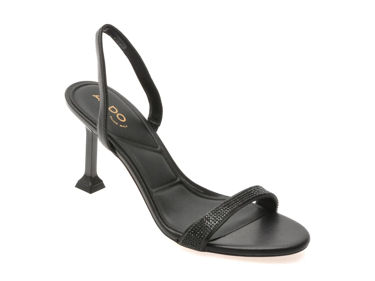 Sandale Elegante Aldo Negre, Radiance 001, Din Piele Ecologică