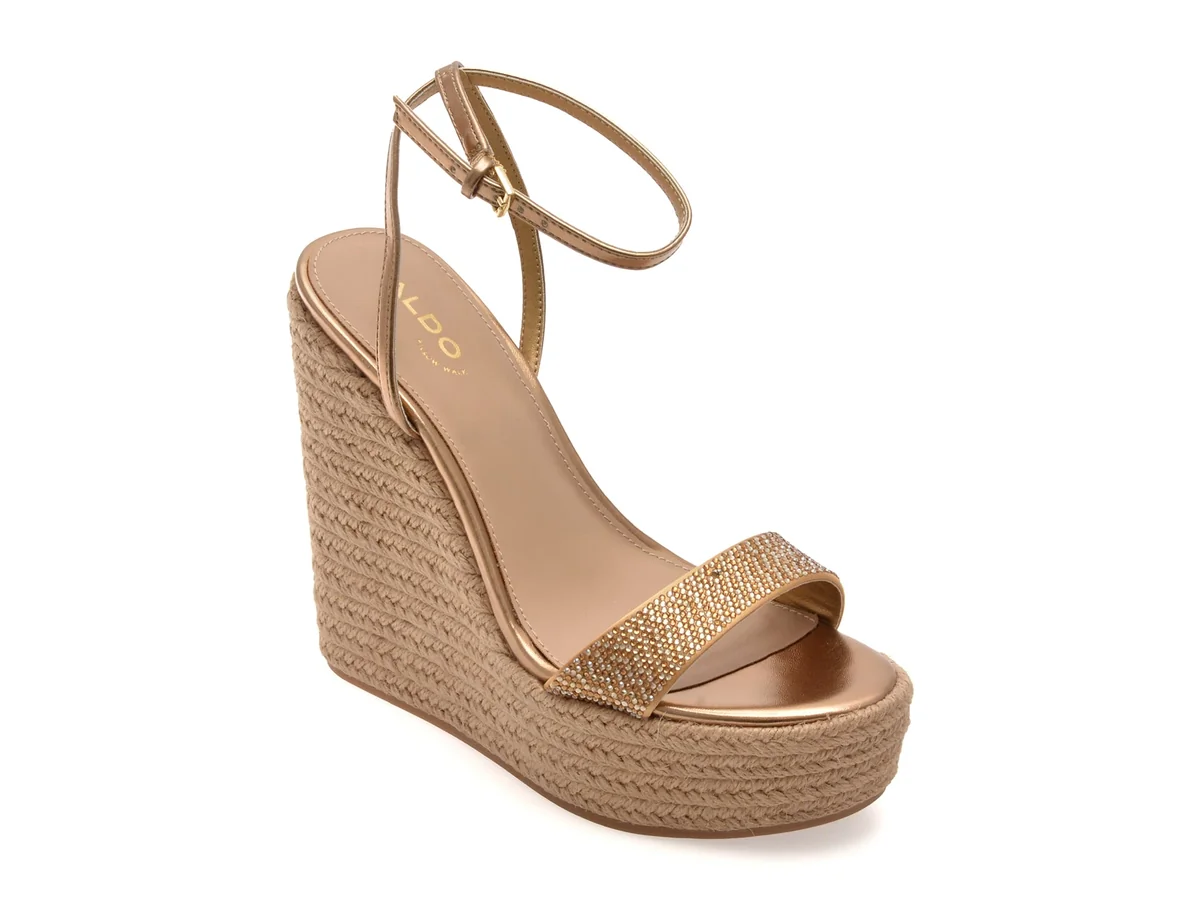 Sandale Aldo Aurii, Marysol 711, Din Piele Ecologică