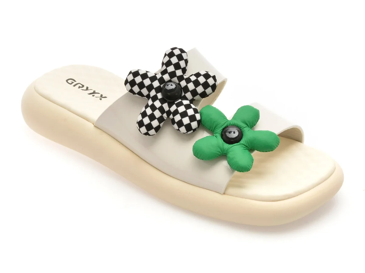 Papuci Gryxx Bej, 52252, Din Piele Naturala Lacuita