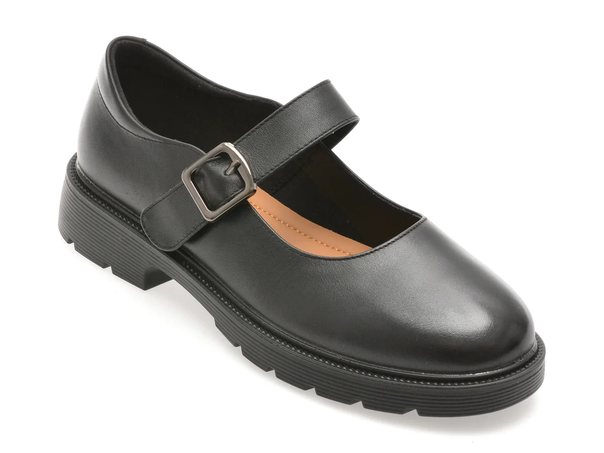 Pantofi Epica Negri 914 Din Piele Naturală