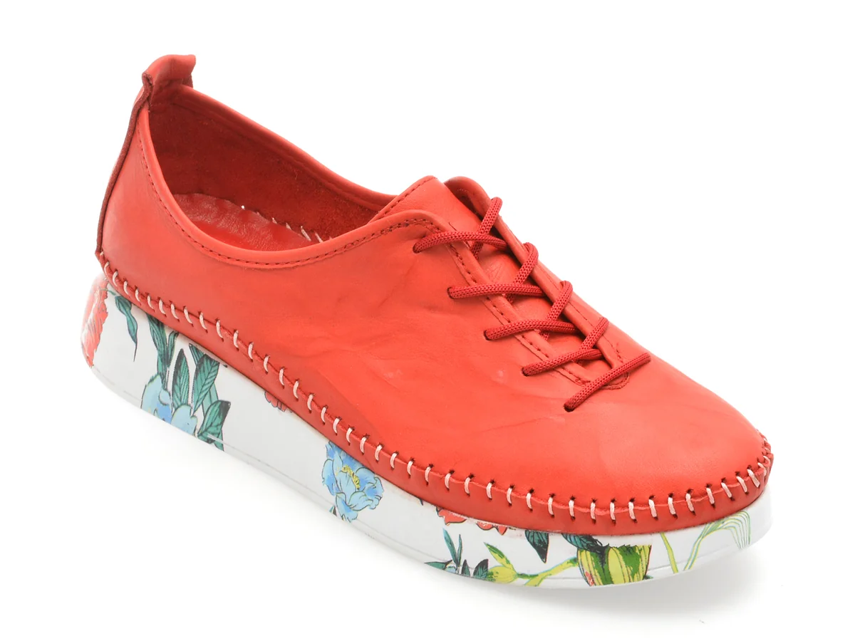 Pantofi Gryxx Roșii 437 Din Piele Naturală