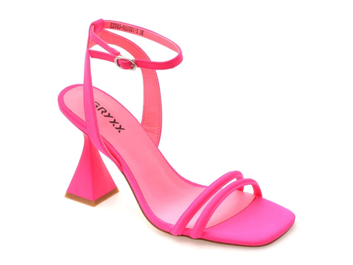 Sandale Elegante Gryxx Fucsia, 2983, Din Material Textil