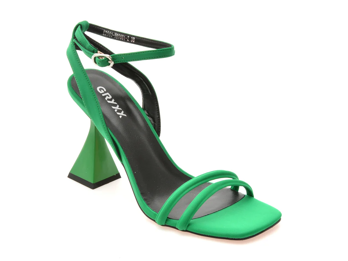 Sandale Elegante Gryxx Verzi, 2983, Din Material Textil
