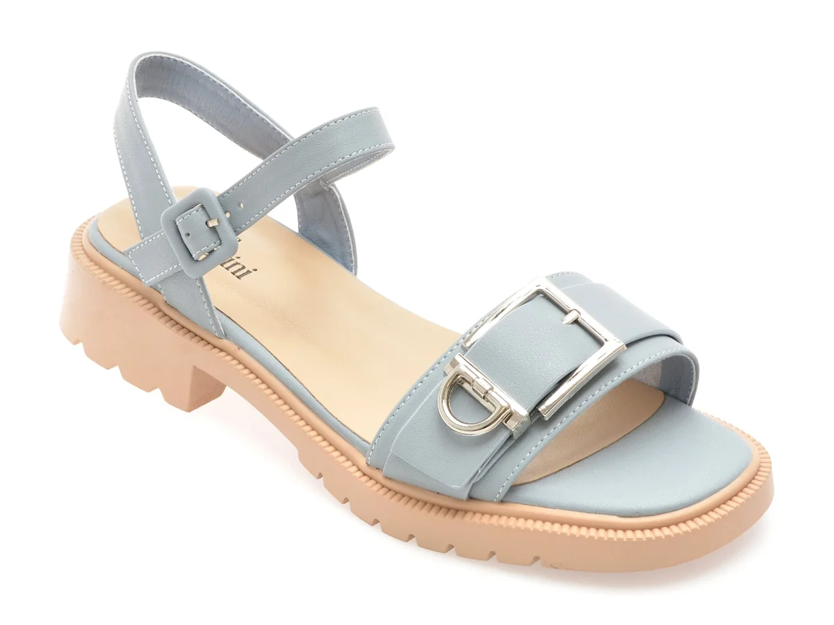 Sandale Flavia Passini Albastre, 1978, Din Piele Naturala