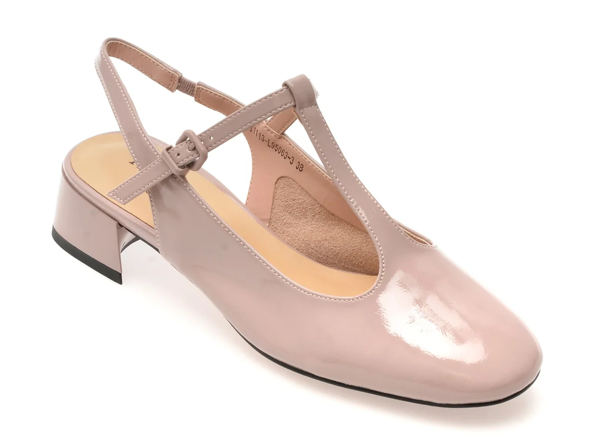 Pantofi Flavia Passini Nude, 95063, Din Piele Naturala