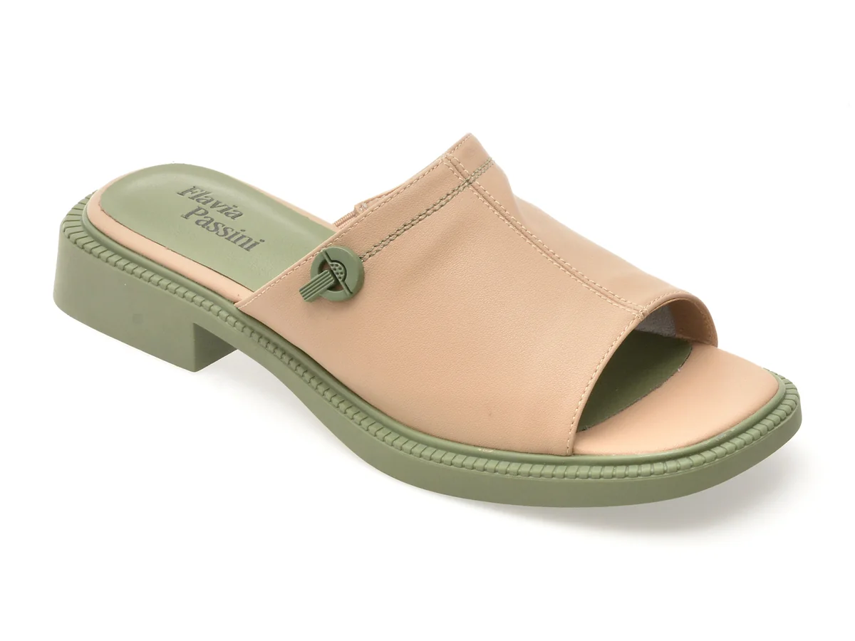 Papuci Flavia Passini Nude, 1222, Din Piele Naturala