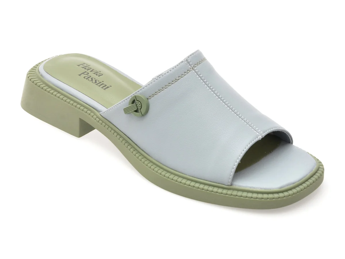 Papuci Flavia Passini Albastri, 1222, Din Piele Naturala