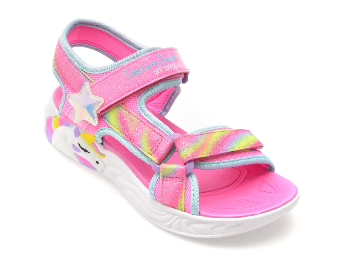 Sandale Skechers Roz Unicorn Dreams Din Material Textil