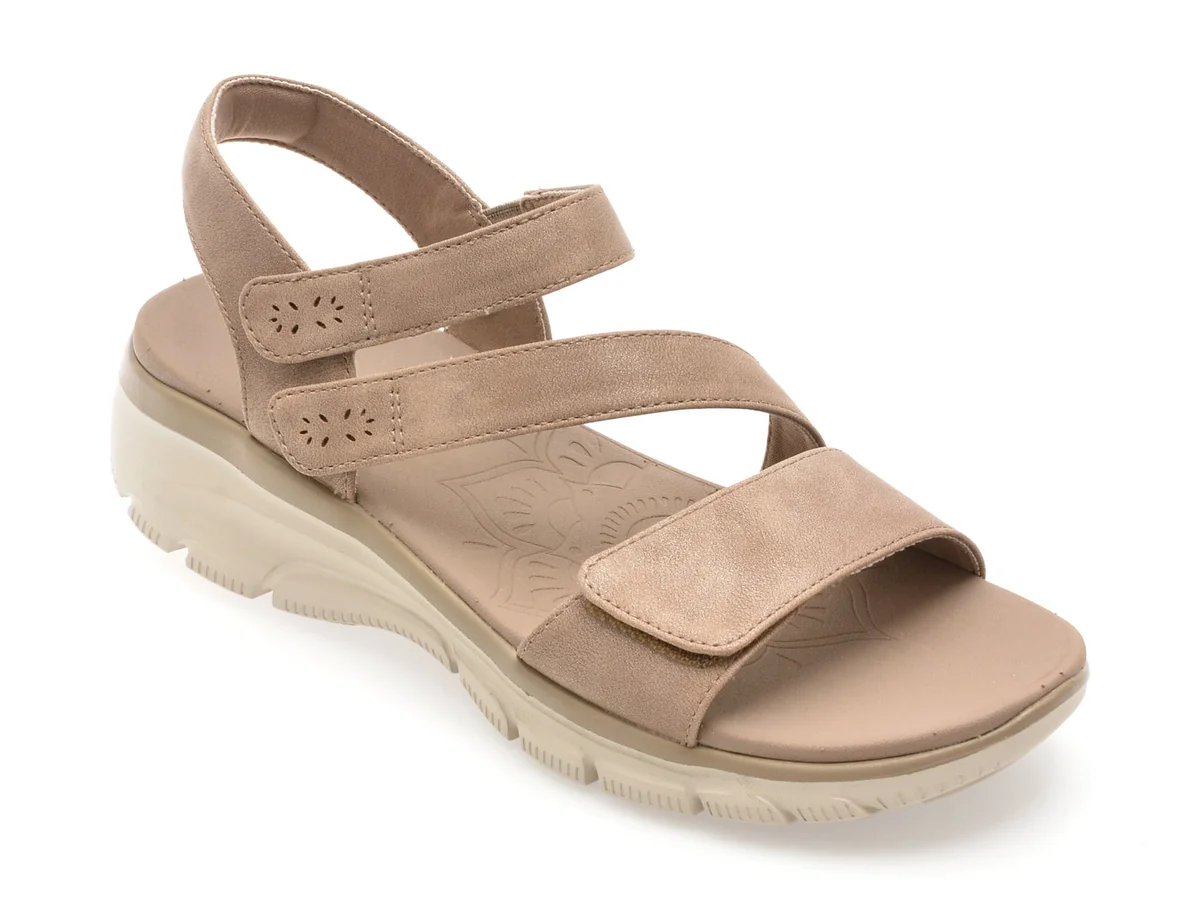 Sandale Skechers Gri, Easy Going, Din Piele Ecologica