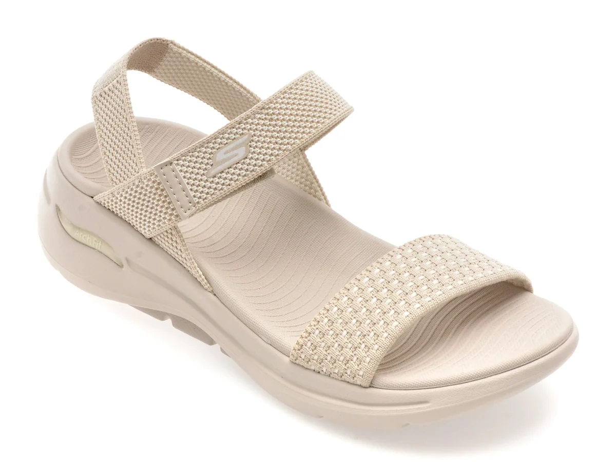 Sandale Skechers Gri Kzgo Walk Arch Fit Din Material Textil