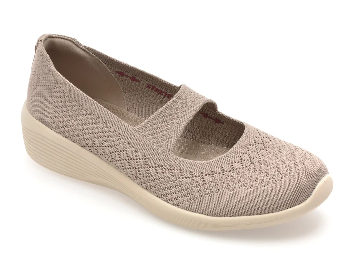 Balerini Skechers Gri, Arya, Din Material Textil