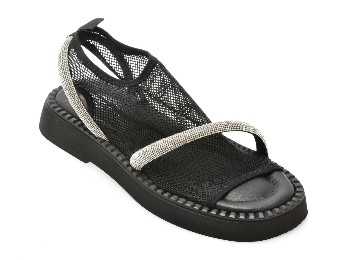 Sandale Gryxx Negre, 1, Din Material Textil