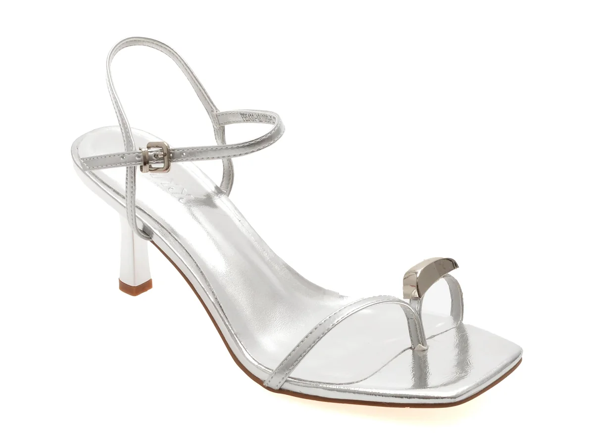 Sandale Elegante Gryxx Argintii, 5430, Din Piele Naturala